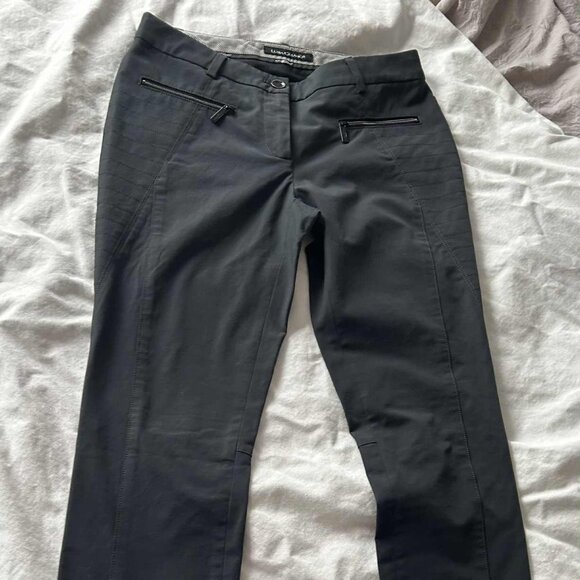 Luisa Cerano Charcoal Moto-Stitch Zip Pocket Ankle Slim Stretch Trousers – US 4 - Picture 2 of 8